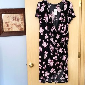 NWT Lane Bryant hot pink and black dress